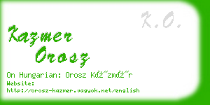 kazmer orosz business card